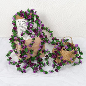 Khoyime rose vine garland wedding arch and party backdrop ready