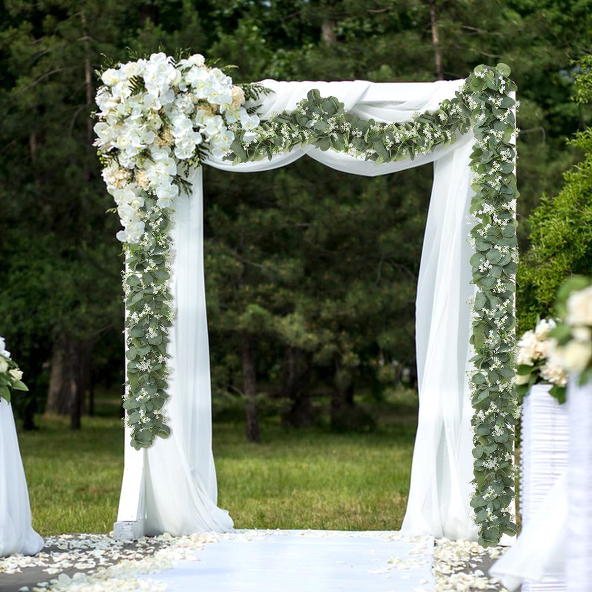 Khoyime silver-dollar eucalyptus leaves for durable, reusable greenery accents