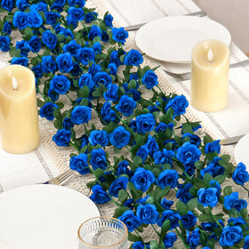 KHOYIME wedding dining backdrop blue rose decorative garland