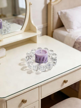 khtumeware Chic Clear Bubble Glass Candle Dish gift-ready packaging ideal for gifting