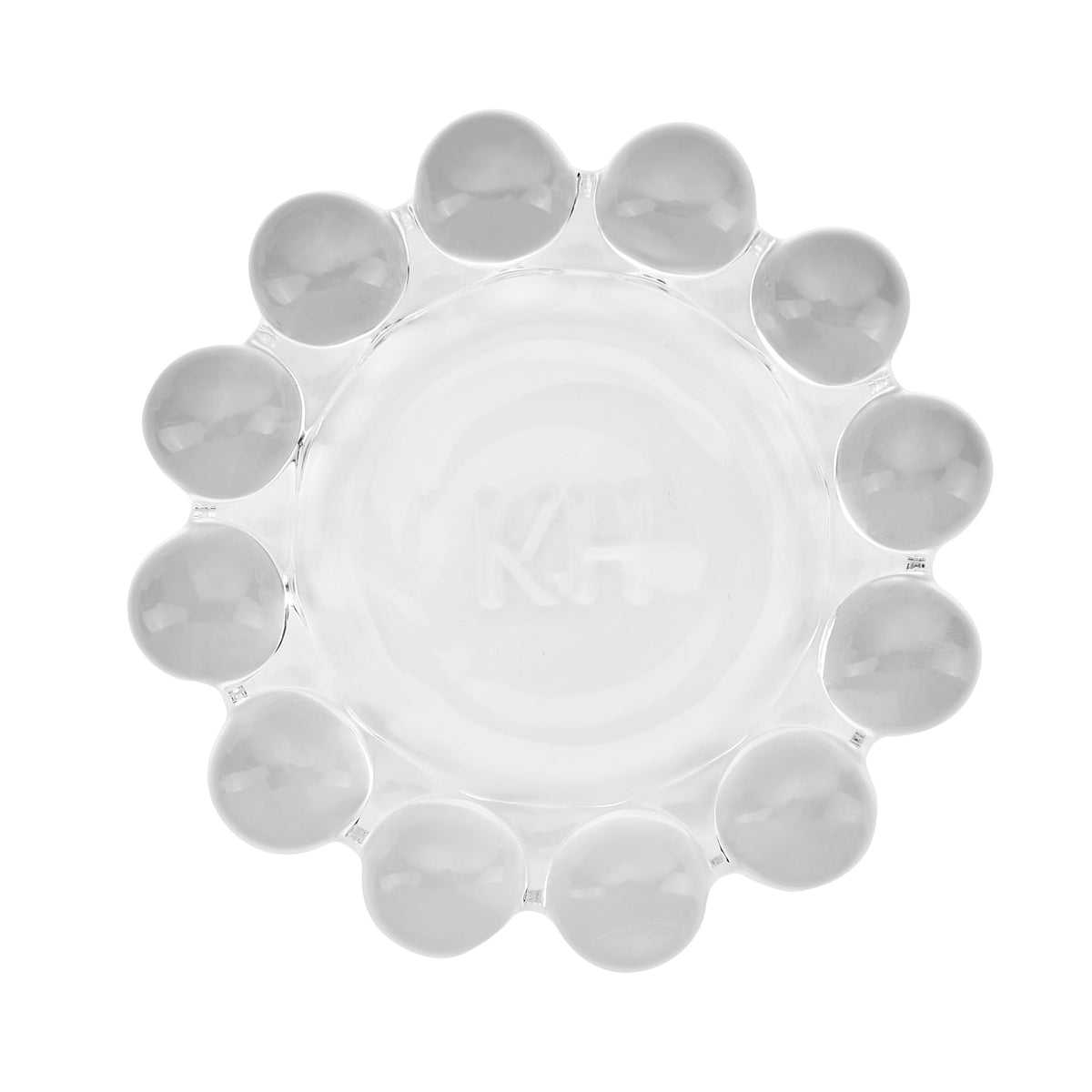 khtumeware Chic Clear Bubble Glass Candle Dish tealight lit adds warm ambiance