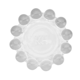 khtumeware Chic Clear Bubble Glass Candle Dish tealight lit adds warm ambiance