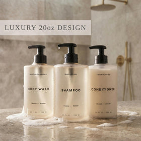 KIBAGA 20oz conditioner dispenser with sleek, convenient design.