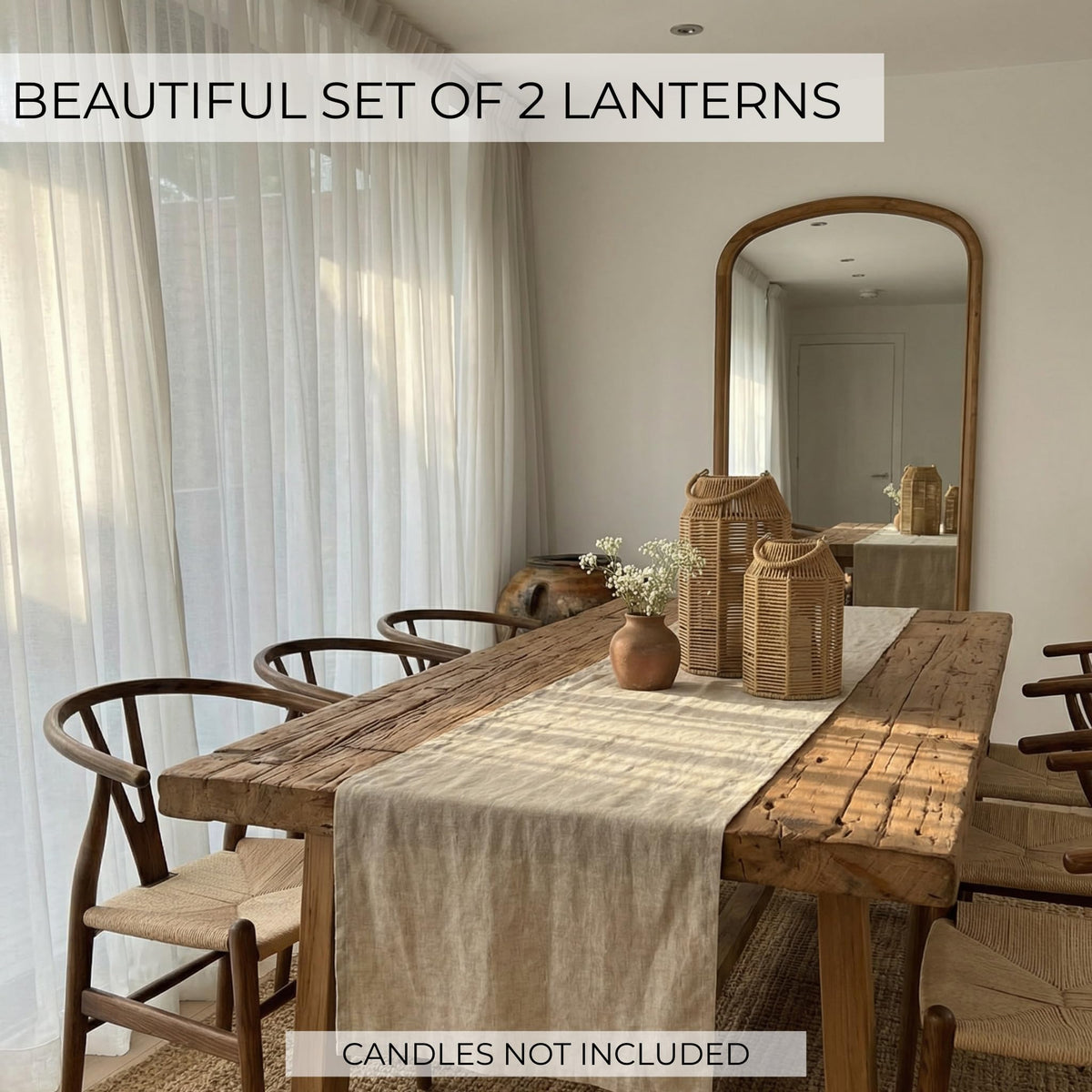 KIBAGA boho living-room lantern highlights texture with ambient shading