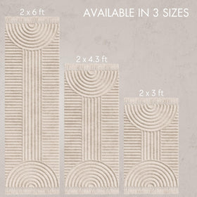 KIBAGA 2x3ft rug fits small spaces like entryways.