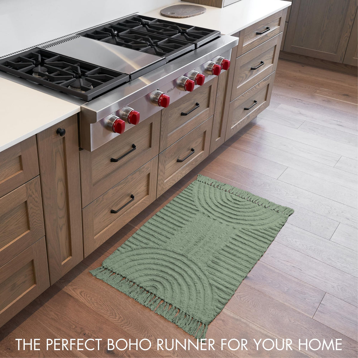 KIBAGA boho rug ideal for living room or nursery.