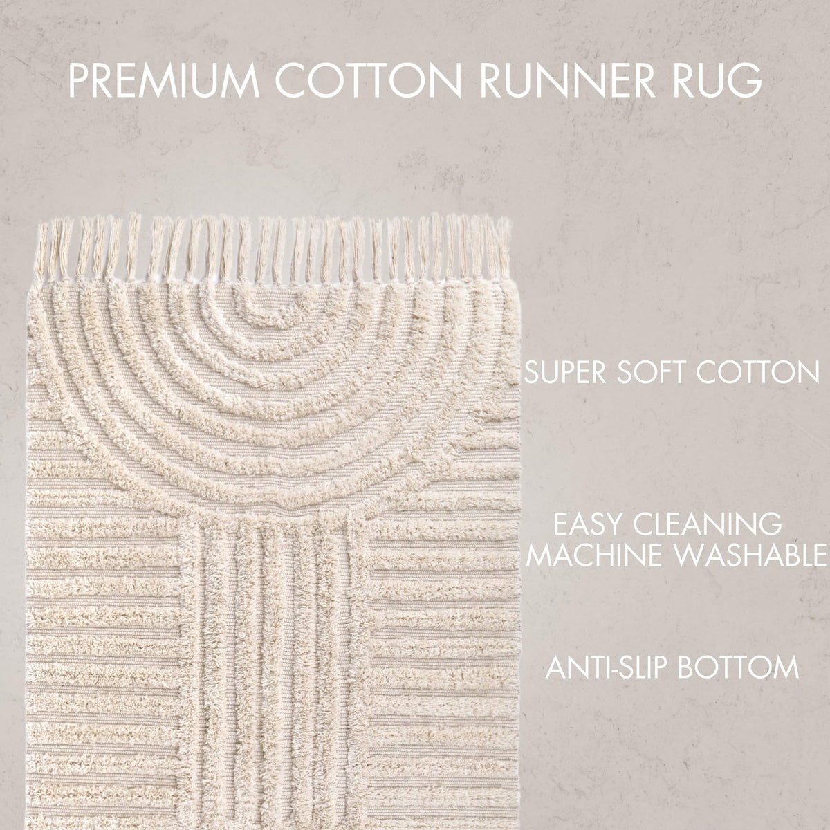 KIBAGA tassels detail adds texture and style.