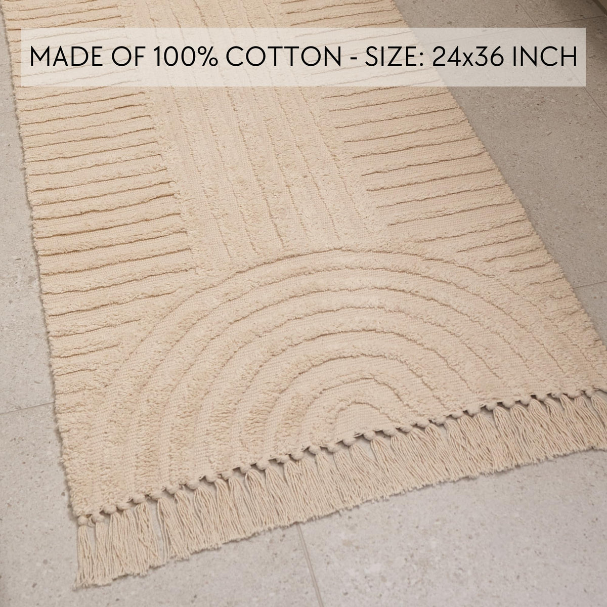 KIBAGA washable rug cold wash for easy cleaning.