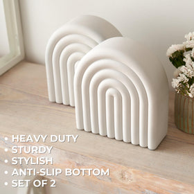 KIBAGA decorative bookends add contemporary elegance to any shelf.