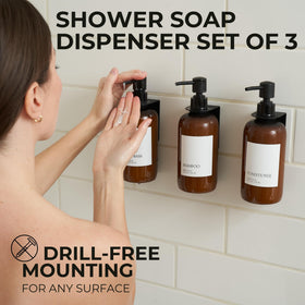 KIBAGA brown PET bottle showcases shampoo with a durable, stylish look.
