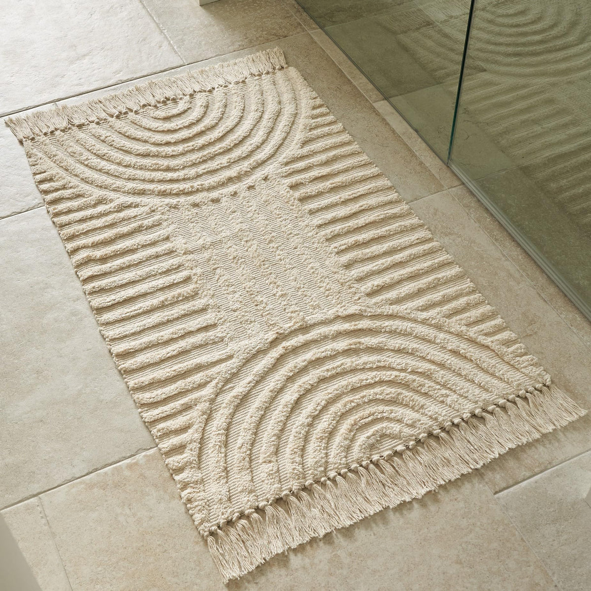 KIBAGA cotton boho rug designed for durable daily use.