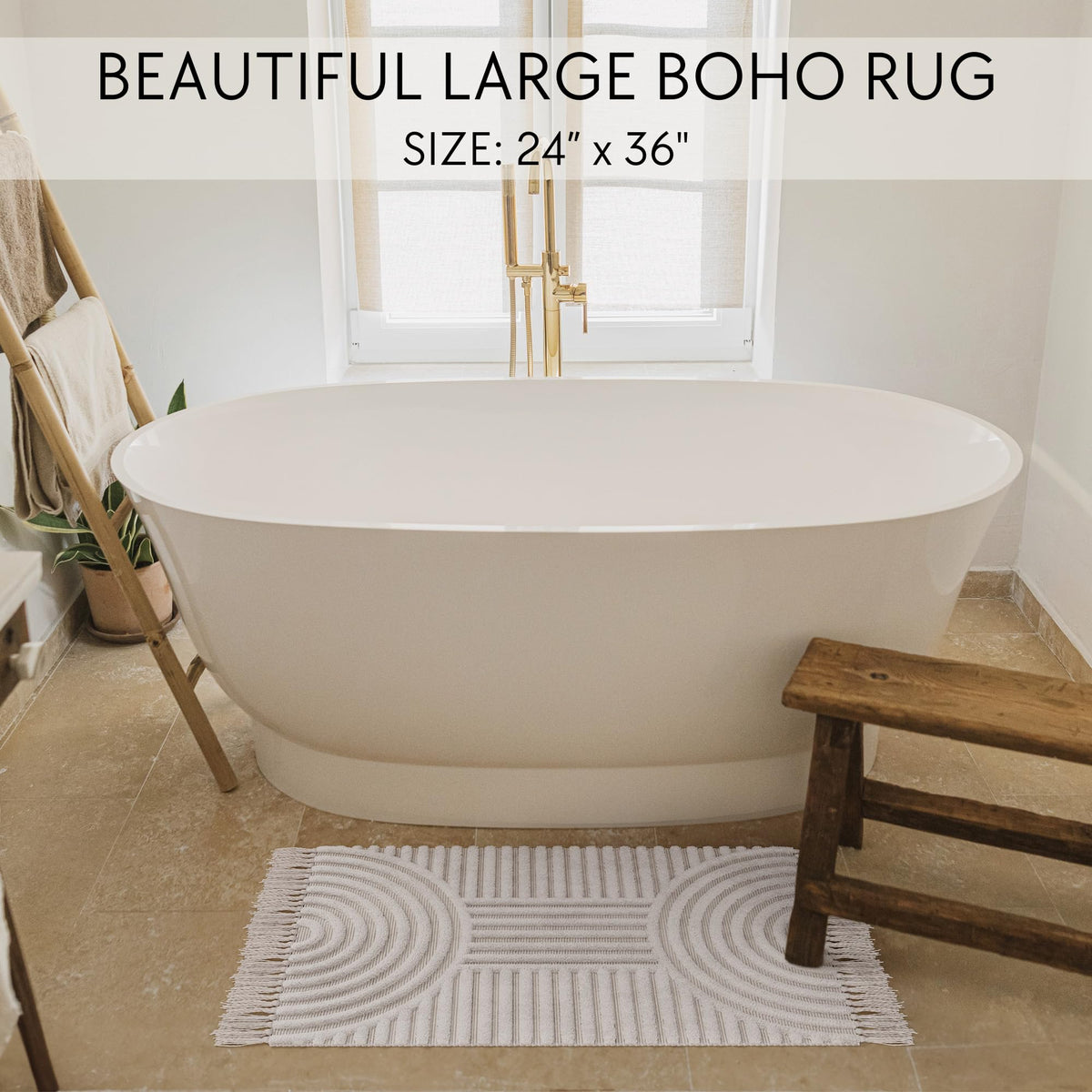 KIBAGA cotton rug soft underfoot for daily comfort.