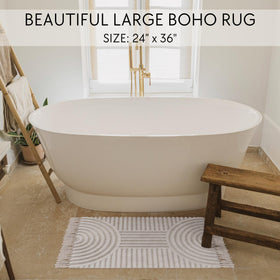 KIBAGA cotton rug soft underfoot for daily comfort.