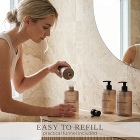 KIBAGA frosted PET bottles deliver durable, premium bathroom aesthetics.