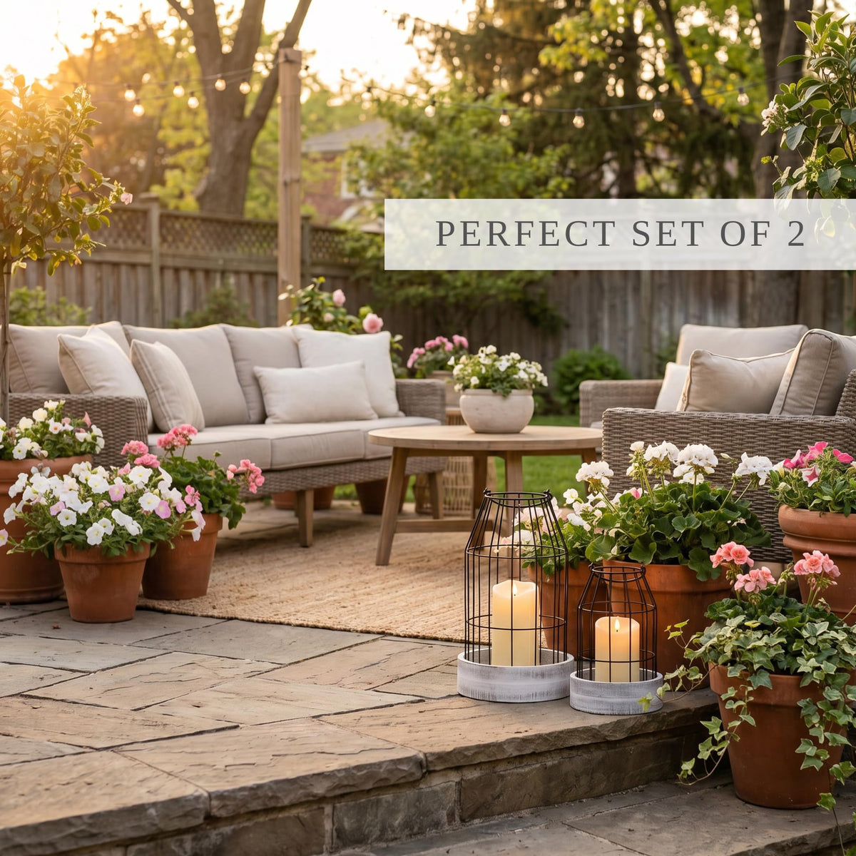 KIBAGA outdoor patio lantern adds inviting evening ambiance