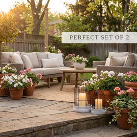 KIBAGA outdoor patio lantern adds inviting evening ambiance