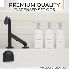KIBAGA shampoo dispenser pump heads in silver for premium spa look