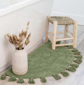 KIBAGA perfect size rug fits vanity, cabinets, shower or tub