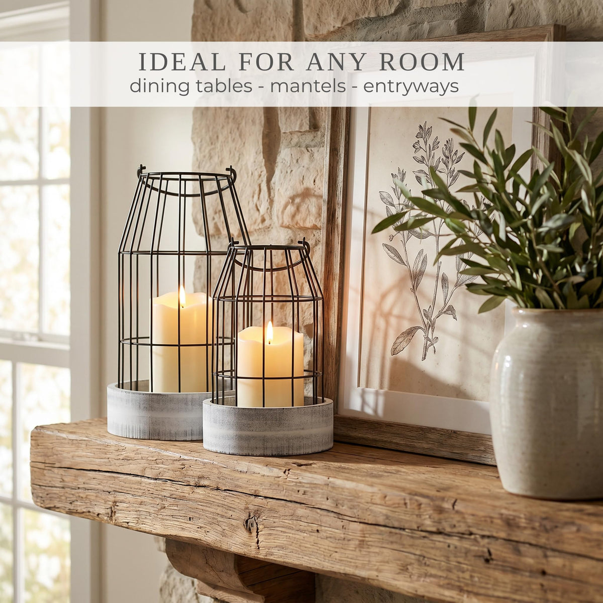 KIBAGA wedding decor lantern creates charming rustic focal point
