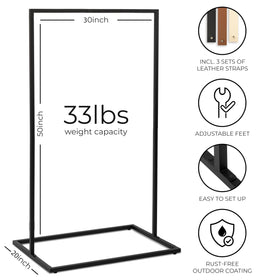 KIBAGA wedding sign stand in use with sign, easy setup for quick entrances.