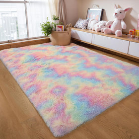 KICHOWUA dorm room fluffy rug adds warmth and easy maintenance for shared spaces.