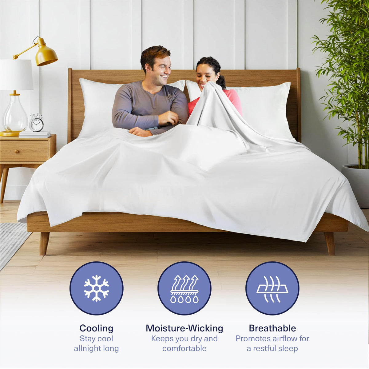 Kickoff Home bamboo pillowcases provide breathable softness against skin.