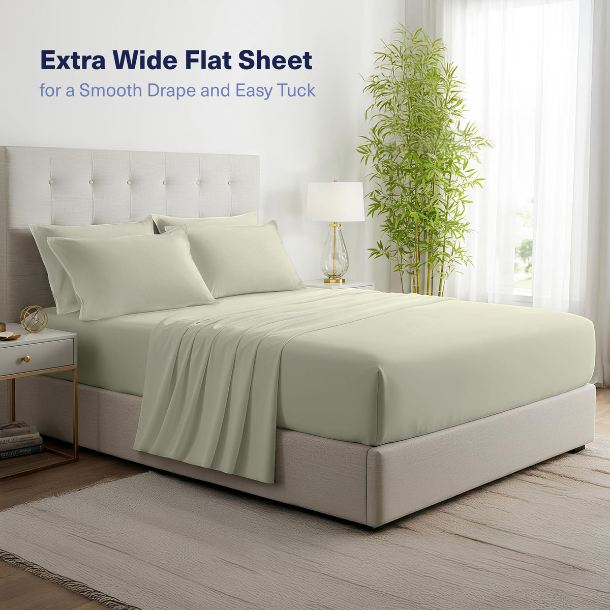 Kickoff Home bamboo sheets king OEKO-TEX label—safe, responsible bedding.