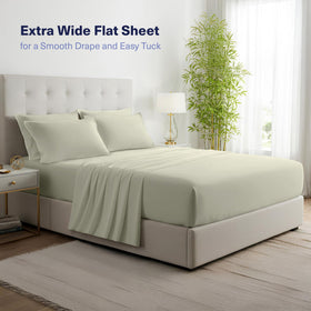 Kickoff Home bamboo sheets king OEKO-TEX label—safe, responsible bedding.