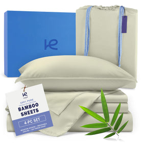 Kickoff Home bamboo sheets king packaging — gift-ready presentation for gifting.