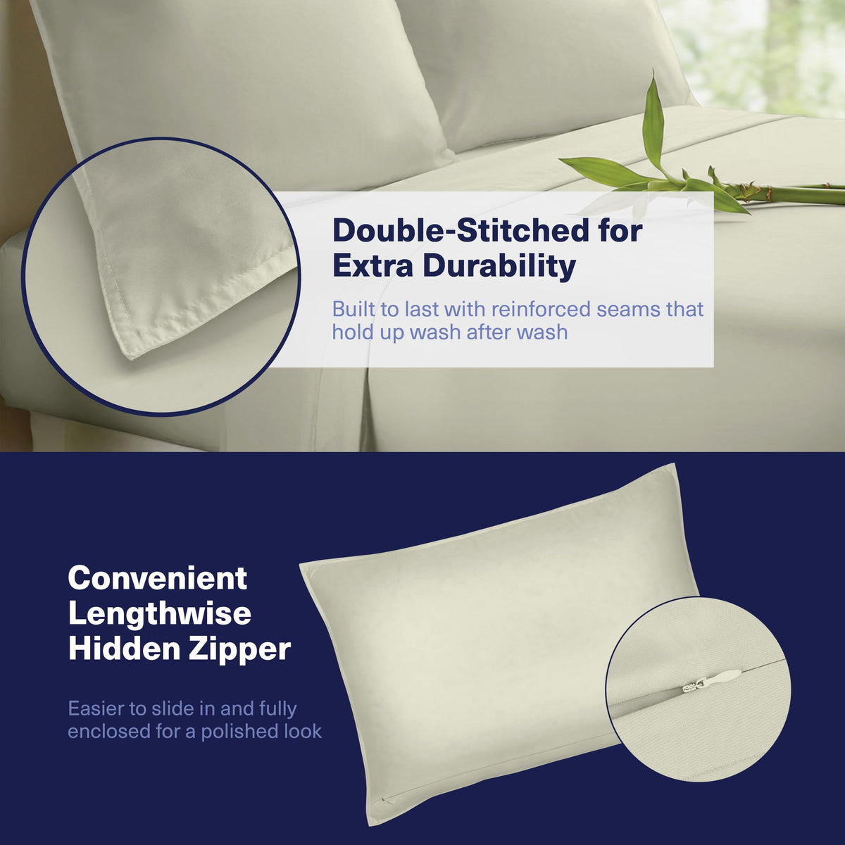 Kickoff Home bamboo sheets king SleepTight straps—keep sheets securely in place.