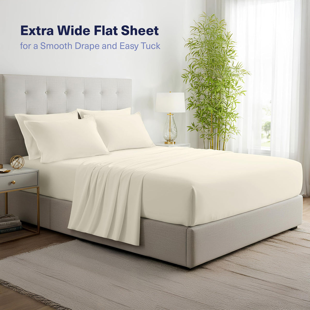Kickoff Home deep-pocket fit accommodates mattresses up to 19 inches