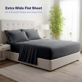 Kickoff Home fade- and stain-resistant bamboo sheets stay vibrant after washing.