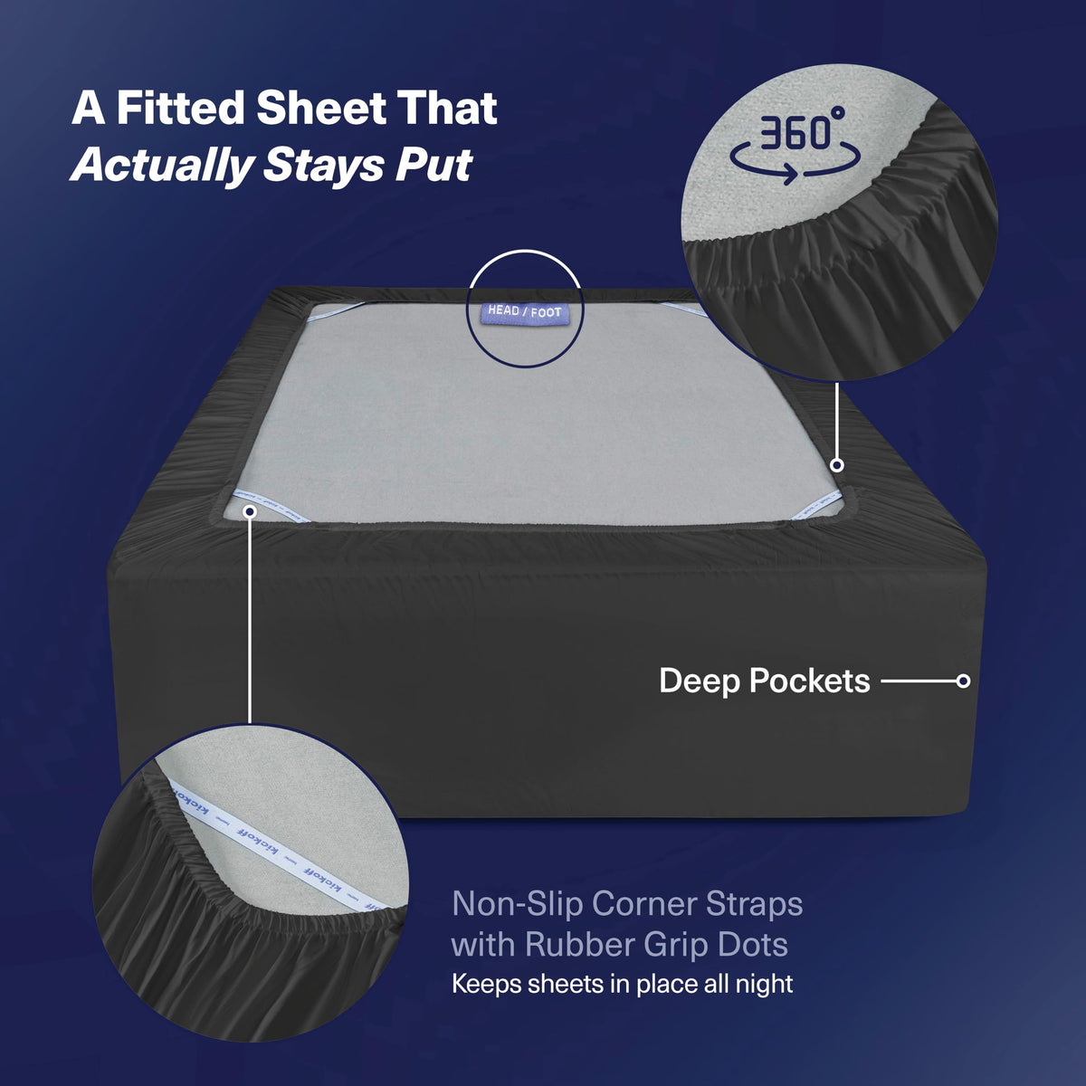 Kickoff Home hidden-pillowcase-zipper detail for a clean, seamless look.