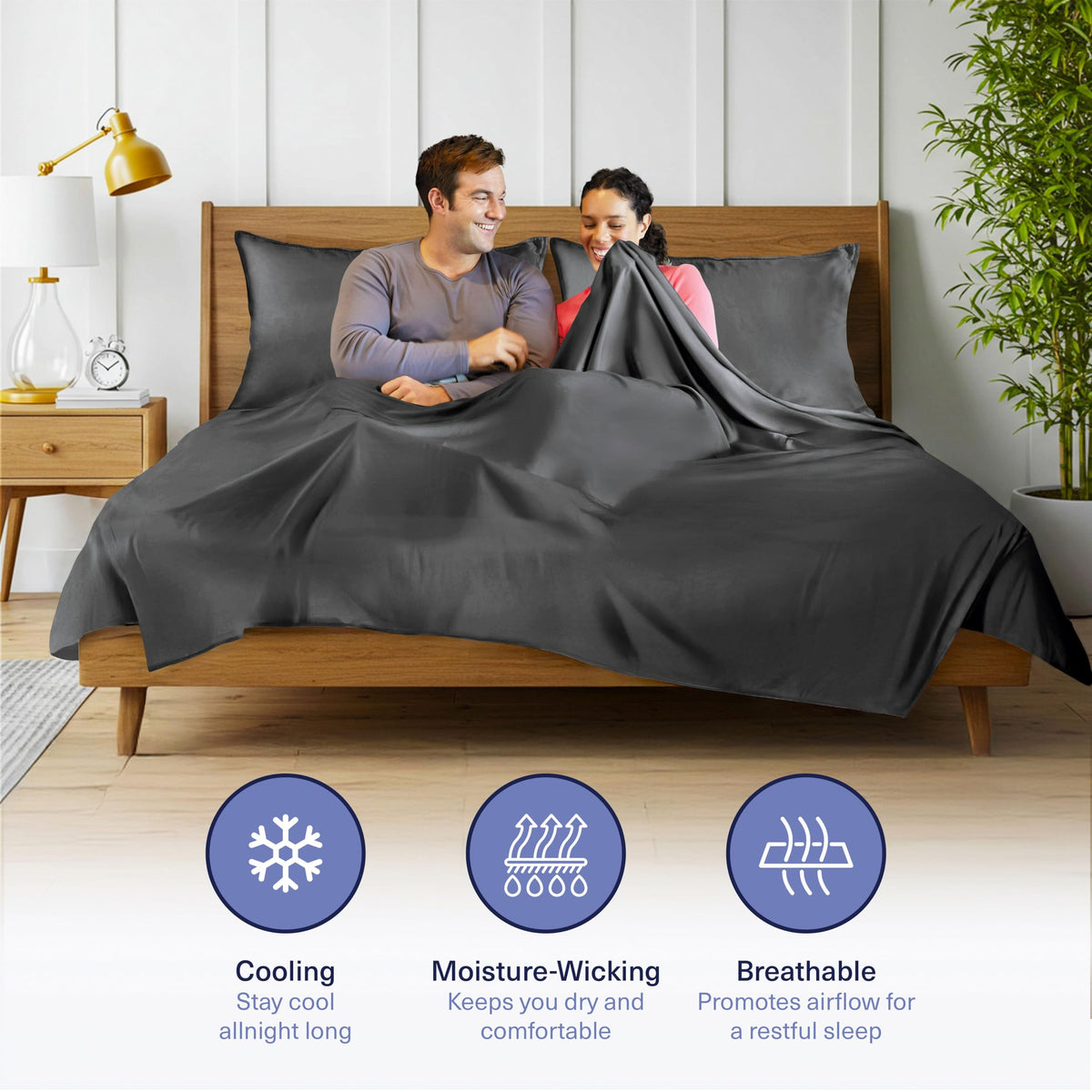 Kickoff Home king flat sheet provides extra-wide drape for elegant coverage.
