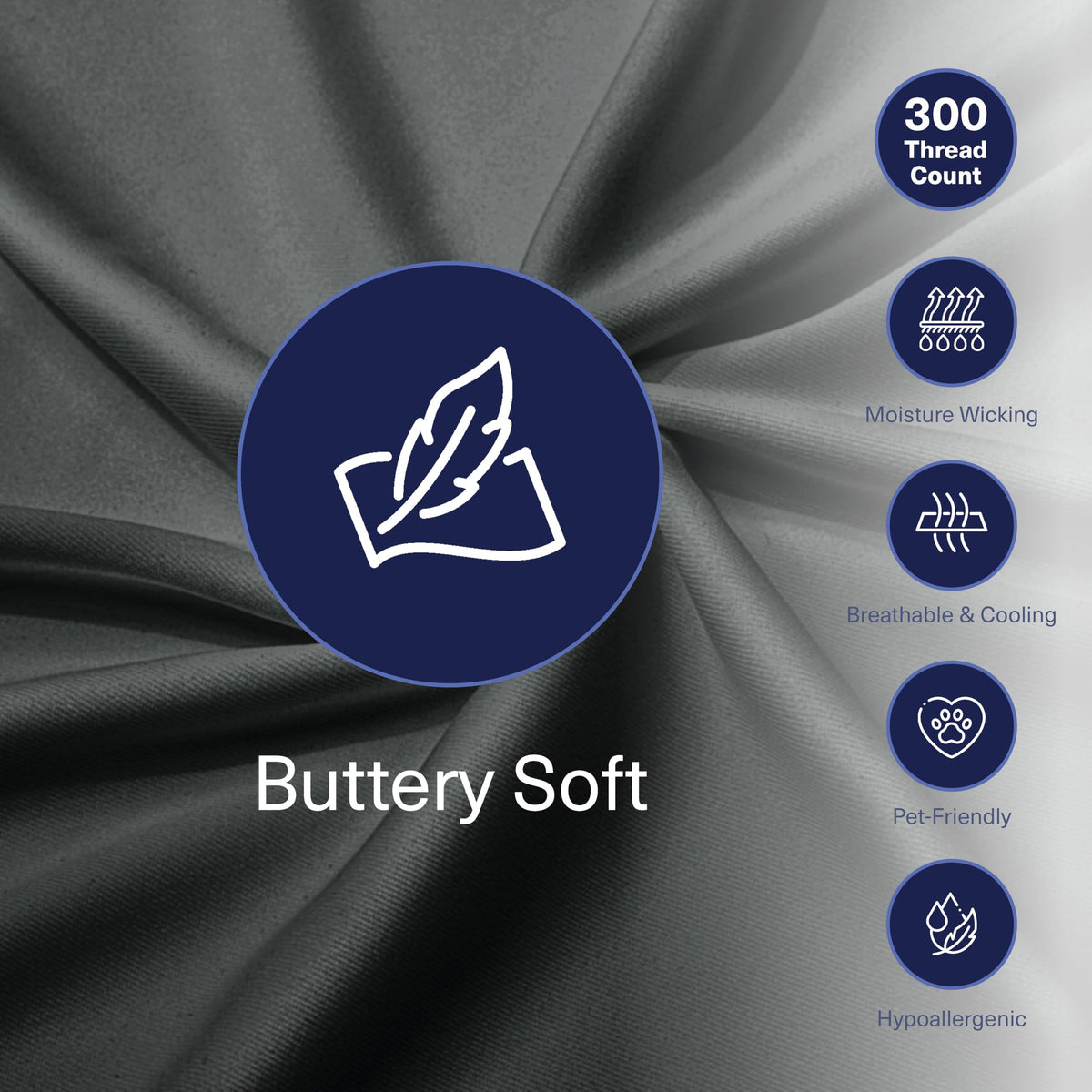Kickoff Home machine-washable bamboo sheets for easy care.