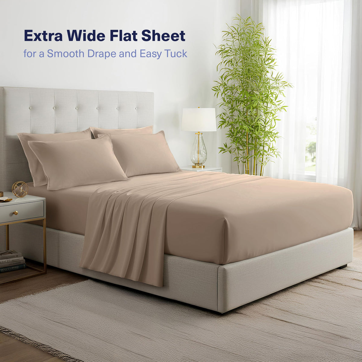 Kickoff Home OEKO-TEX certified bamboo sheets ensure safe, toxin-free sleep.