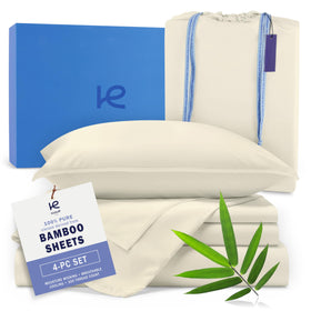 Kickoff Home viscose bamboo sheets closeup weave shows soft, breathable texture for comfort