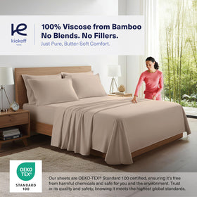 Kickoff Home bamboo king pillowcases; soft breathable fabric improves night comfort.