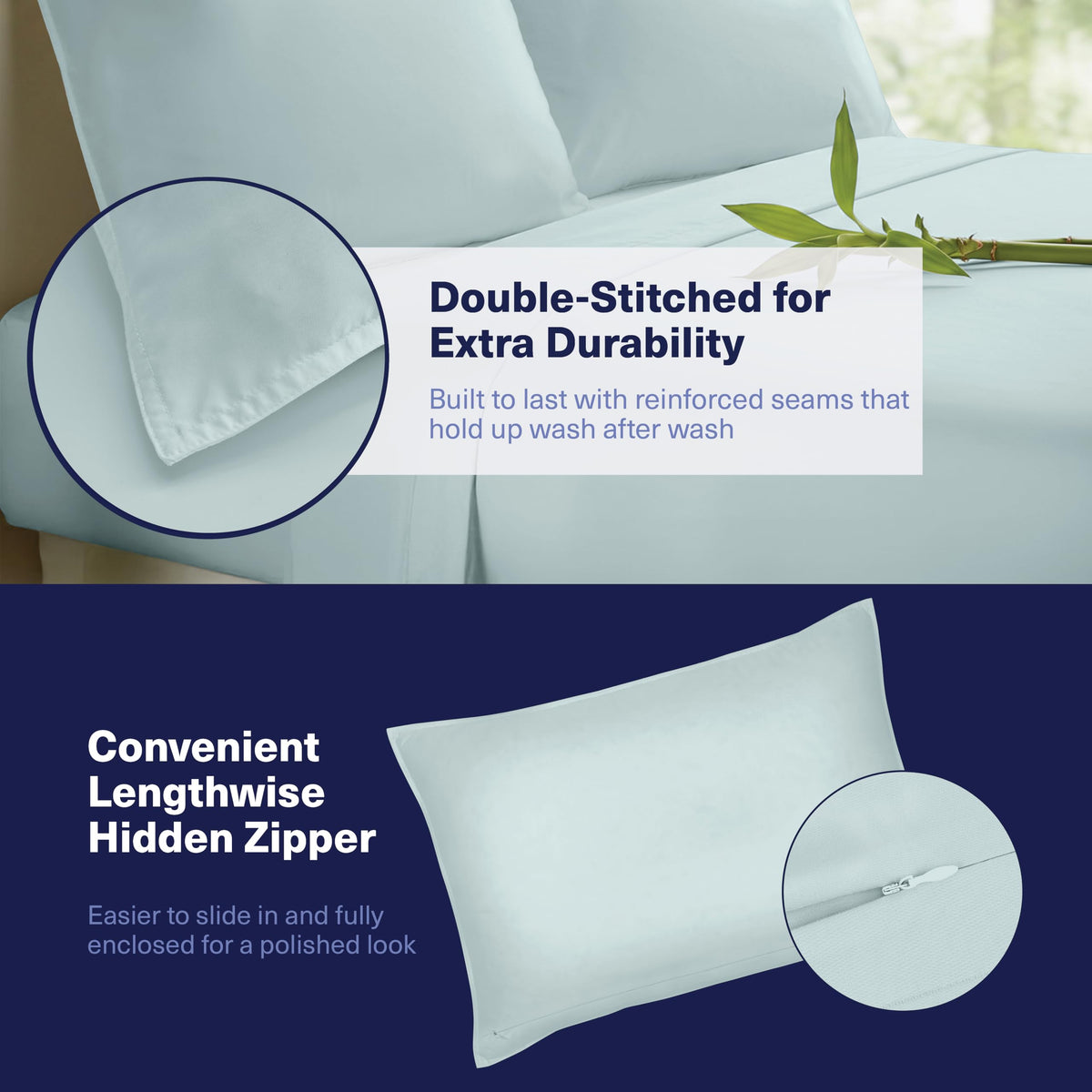 Kickoff Home bamboo sheets highlighting heat absorption for breathable nights