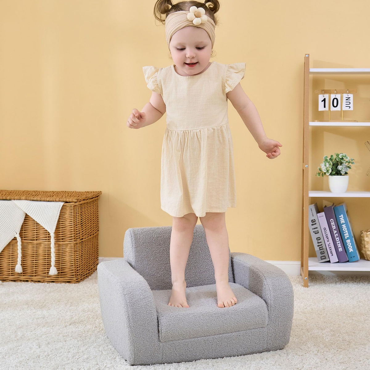High-density foam in KidBloom maintains shape after active toddler use.