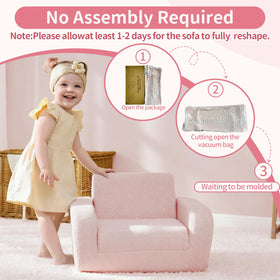 KidBloom pink toned kids sofa adds playful charm to any room