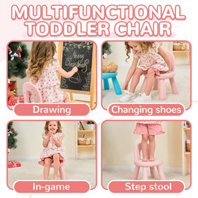 KidBloom toddler chair anti-tip base helps keep little ones steady during activities.