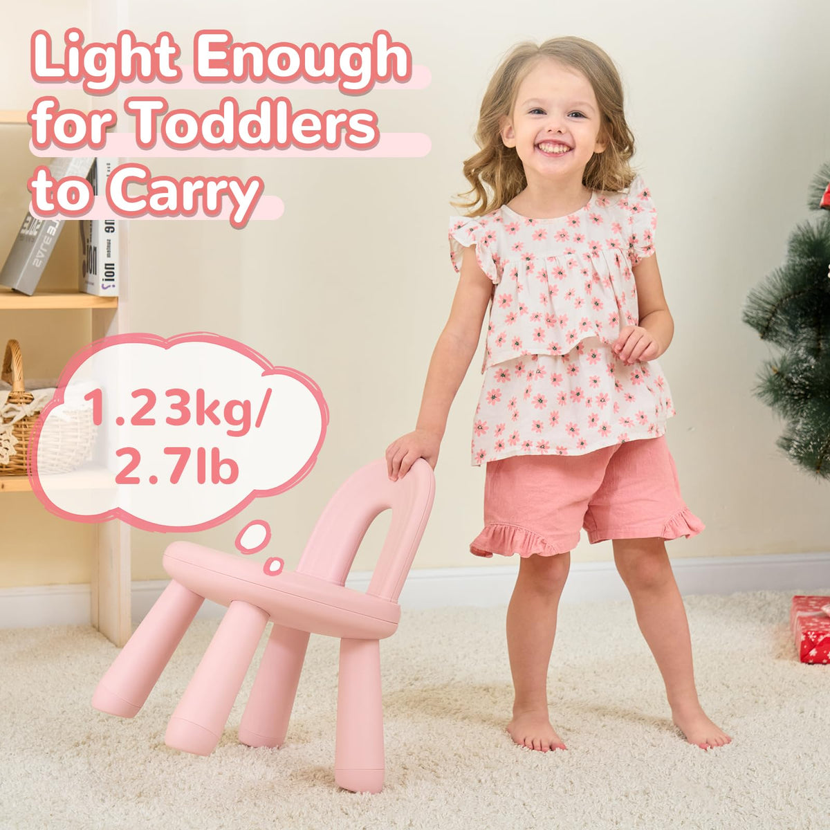 KidBloom easy-clean surface simplifies wipe-down after meals and crafts.