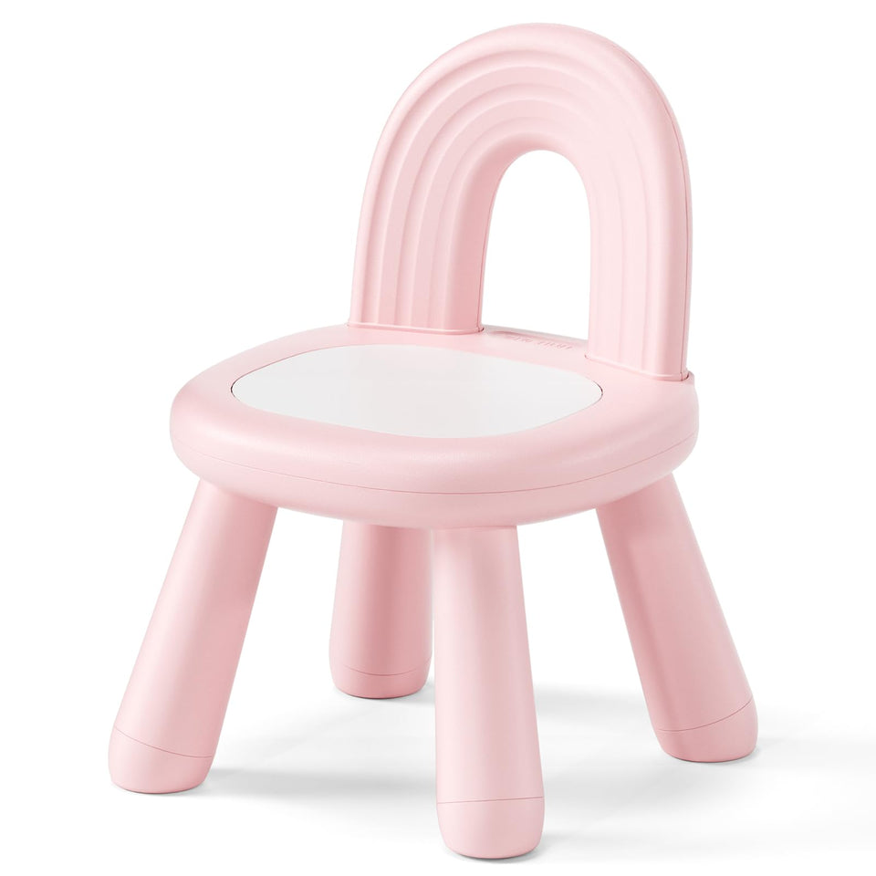 KidBloom toddler chair pink seat promotes stable seating for meals and play.