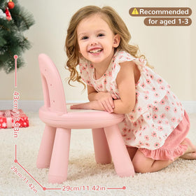 KidBloom toddler chair with rainbow backrest supports comfortable posture during crafts and snack time.