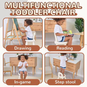 KidBloom rounded-seat design offers comfortable, kid-friendly sitting.