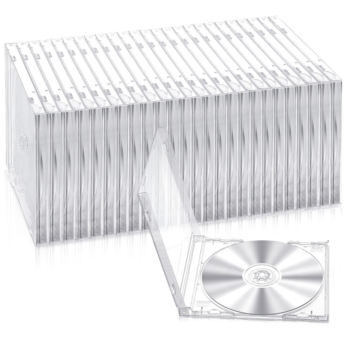 Kigley 25-piece jewel case, clear view helps identify discs quickly.