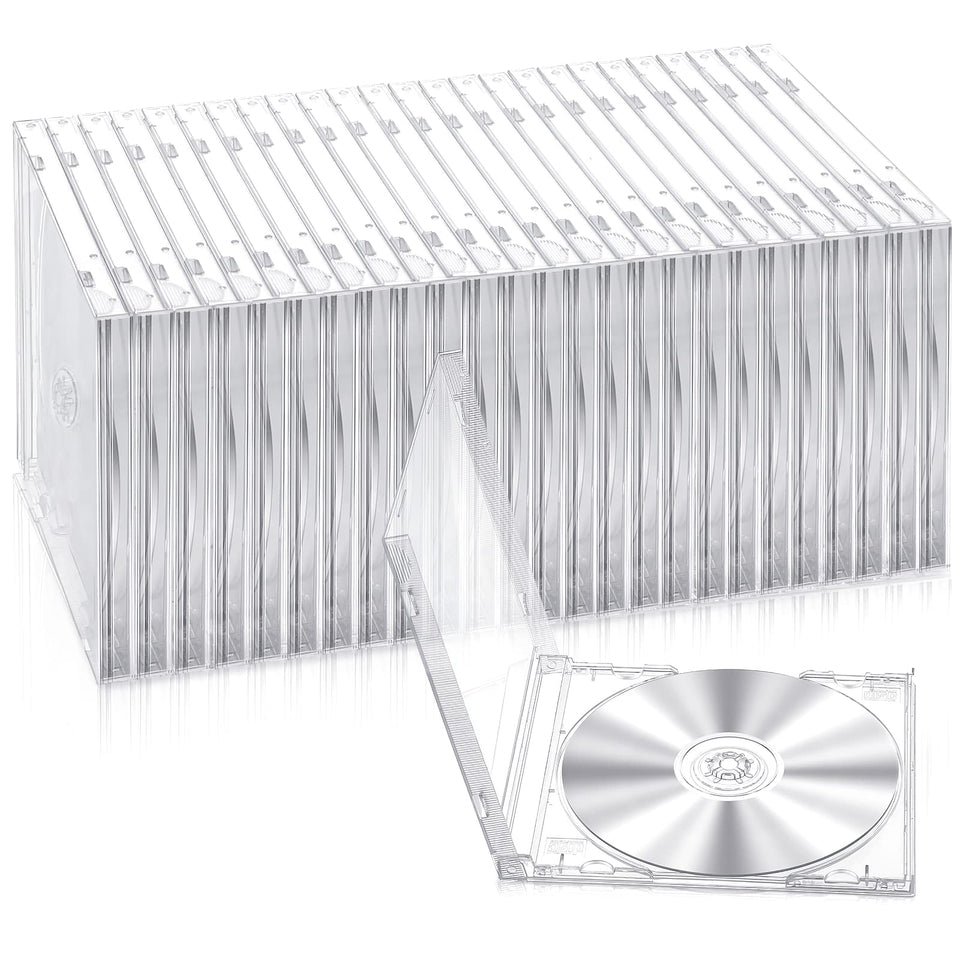 Kigley 25-piece jewel case, clear view helps identify discs quickly.