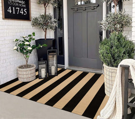 KIhipIoe striped rug for bedrooms and living rooms adds style