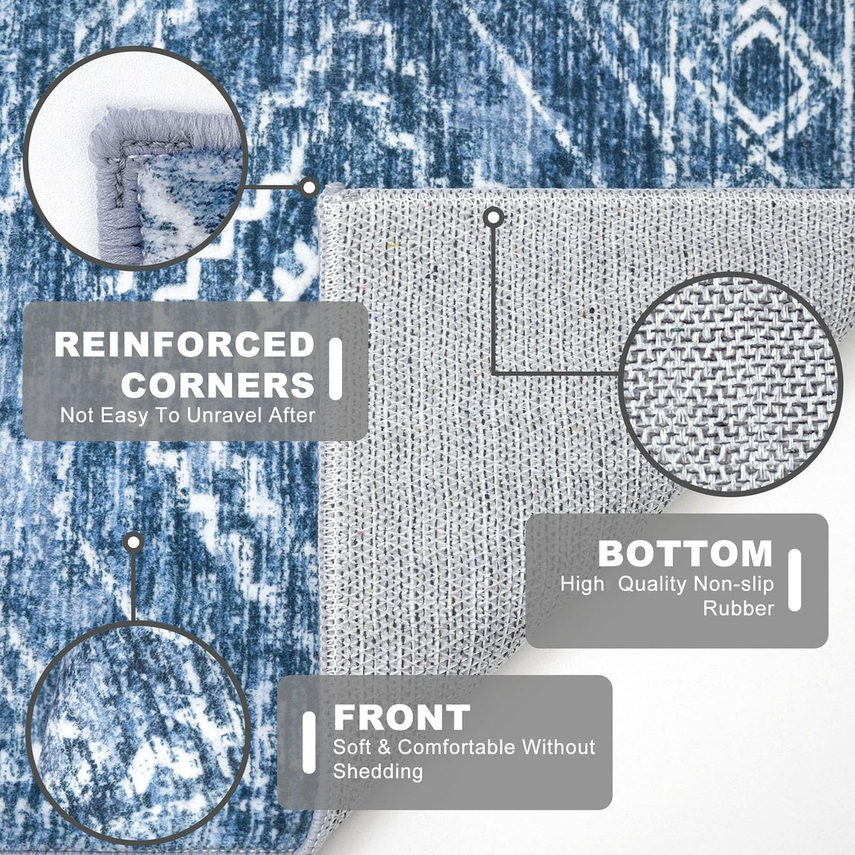KILOCOCO printed blue geometry enhances any doorway with a vibrant, durable design.